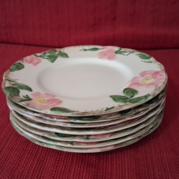 Set of 7 Franciscan Desert Rose Bread and Butter Dessert Plates 6" USA 47-49 - Picture 9 of 10
